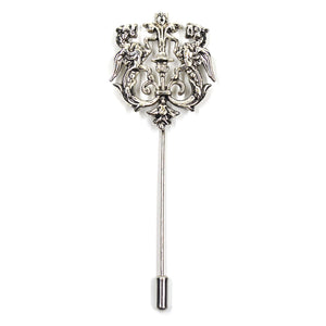 Lapel Pin - Silver Royal Crest