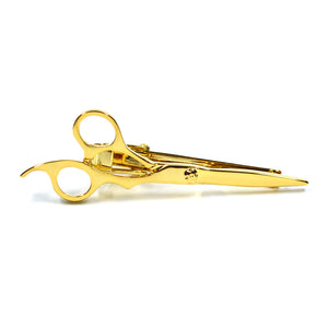 Barber Shears Gold Tie Bar