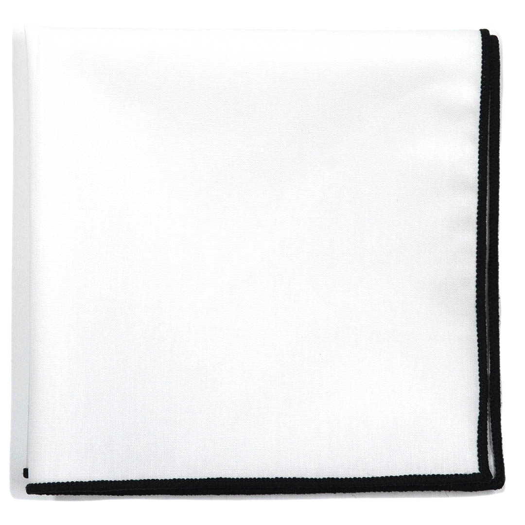 Black Border Pocket Square
