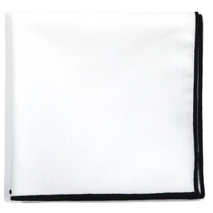 Black Border Pocket Square