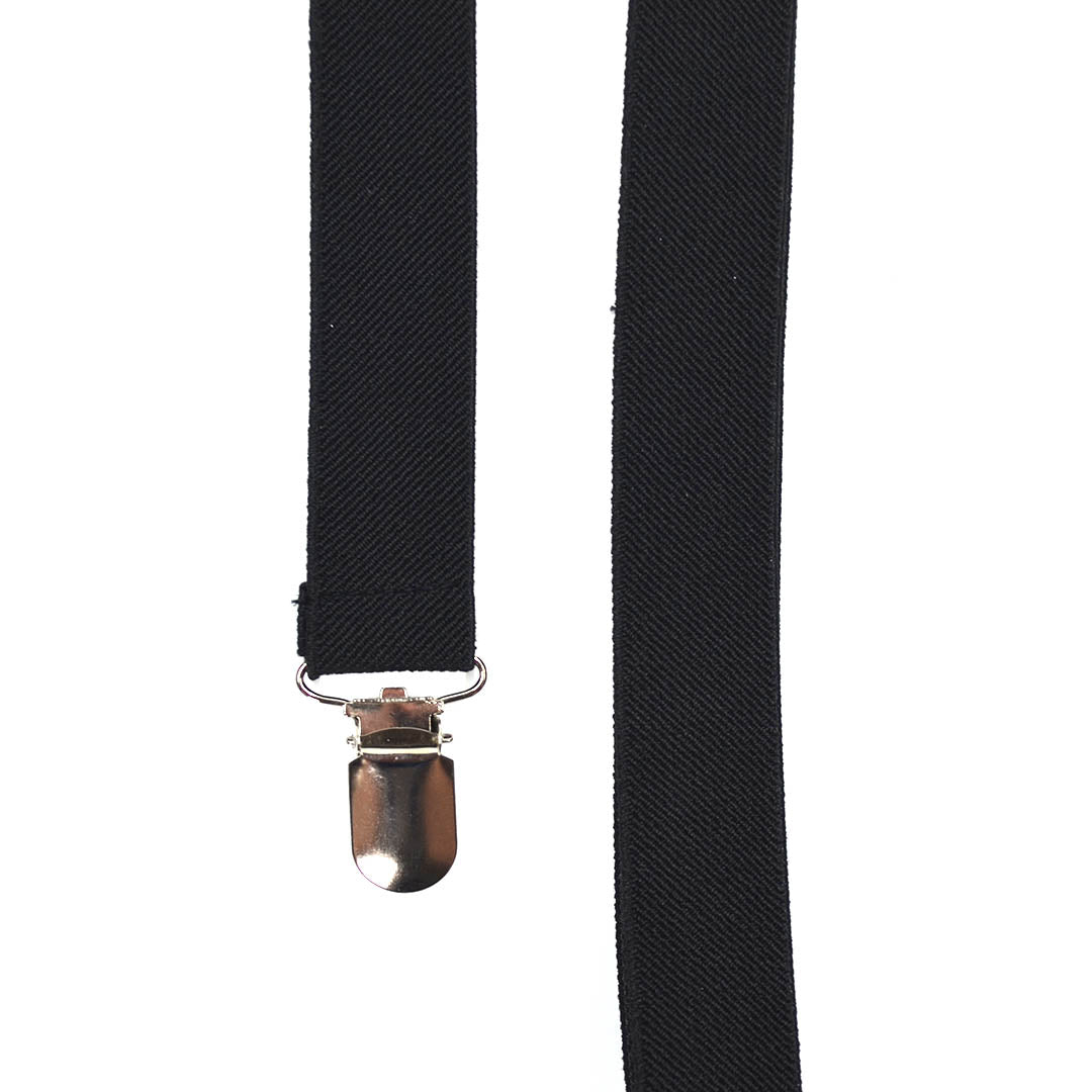 Solid Black Suspenders