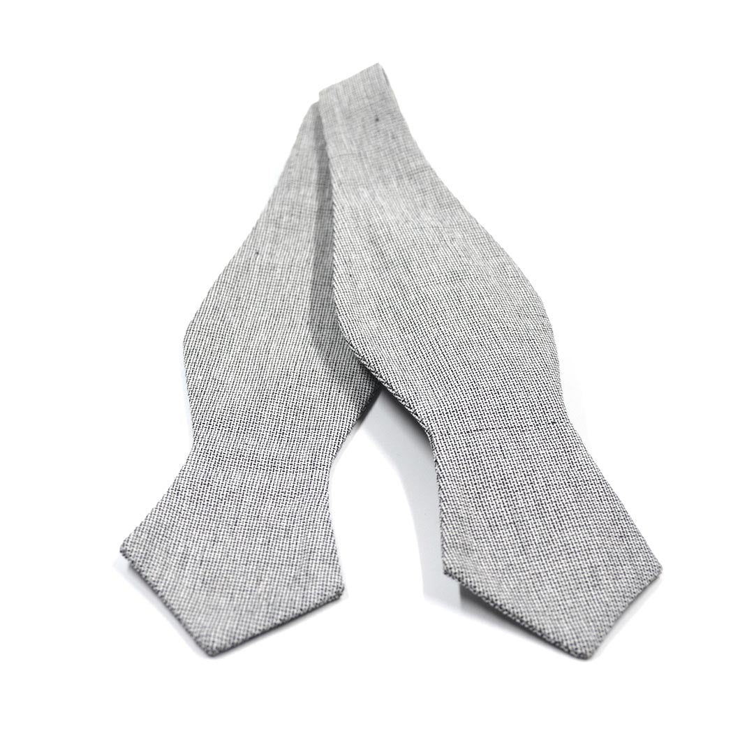 Fossil Grey Self Tie Bow Tie