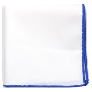 Blue Border Pocket Square