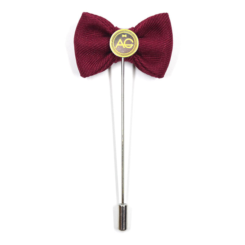 Lapel Pin - Bow Tie Burgundy