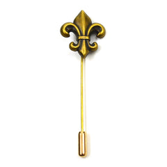 PinMart's Fleur De Lis Lapel Stick Pin - Choose Gold Or Silver - New With Tags