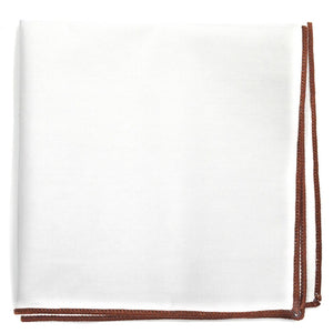 Brown Border Pocket Square