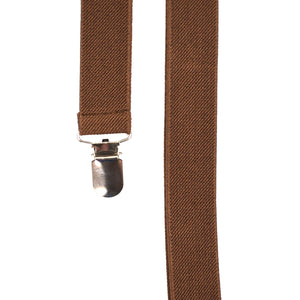 Solid Brown Suspenders