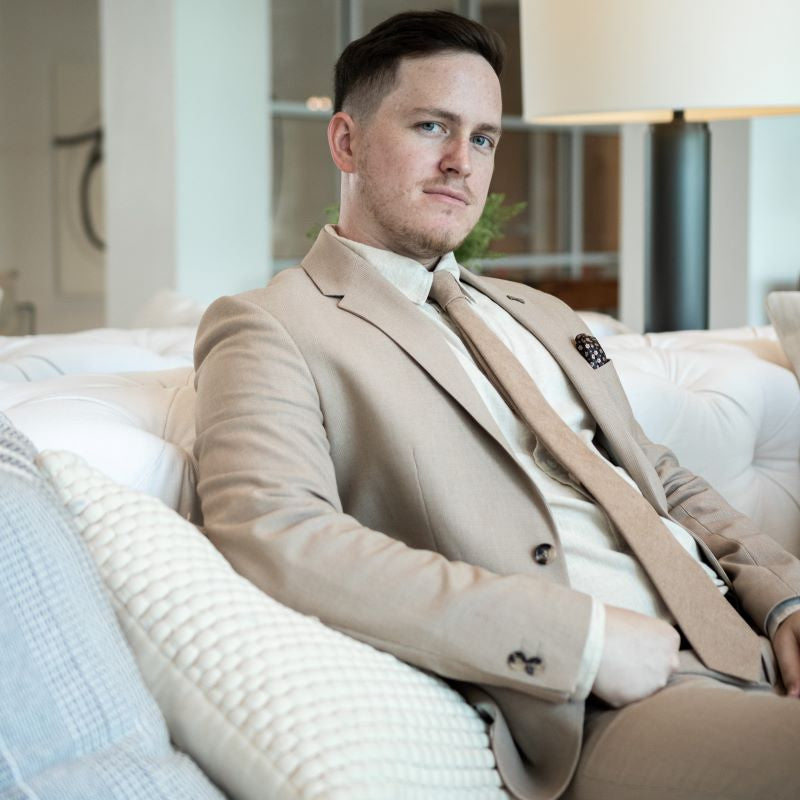 Microsuede Light Brown Tie