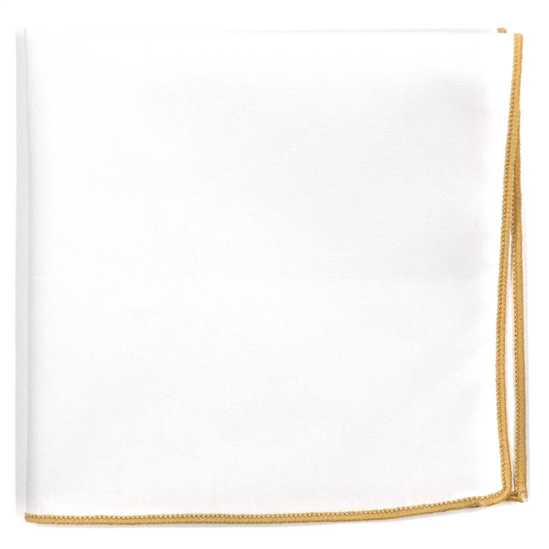 Champagne Border Pocket Square