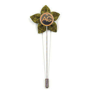 Lapel Pin - Wildflower Deep Olive