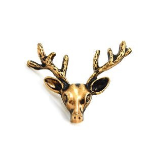 stemless deer lapel pin