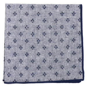 Diamonds Navy Pocket Square