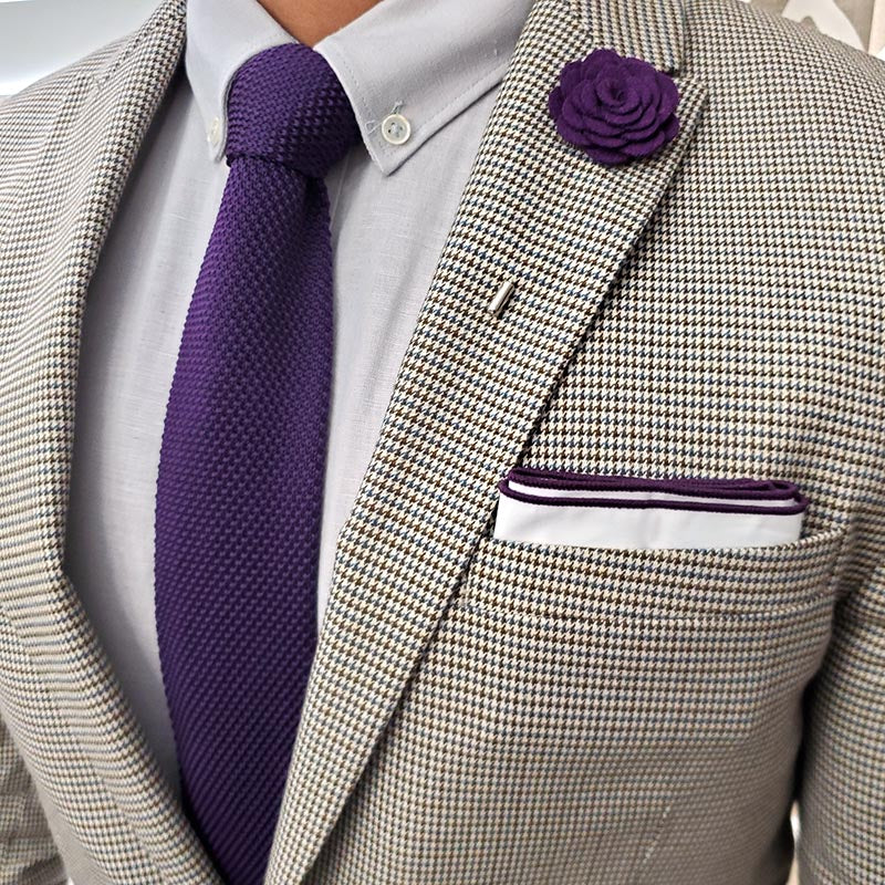 Lapel Pin - Floral Purple - Art of The Gentleman