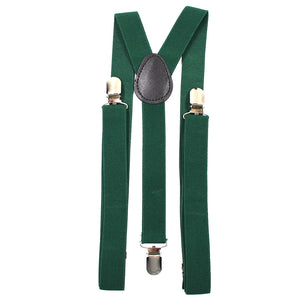 Solid Emerald Green Suspenders