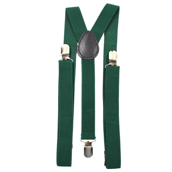 Solid Emerald Green Suspenders - Art of The Gentleman display picture 2