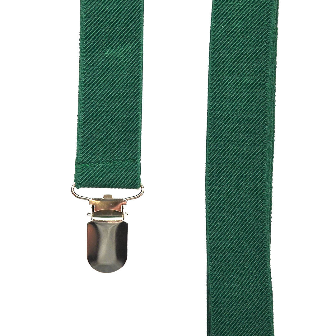 Solid Emerald Green Suspenders