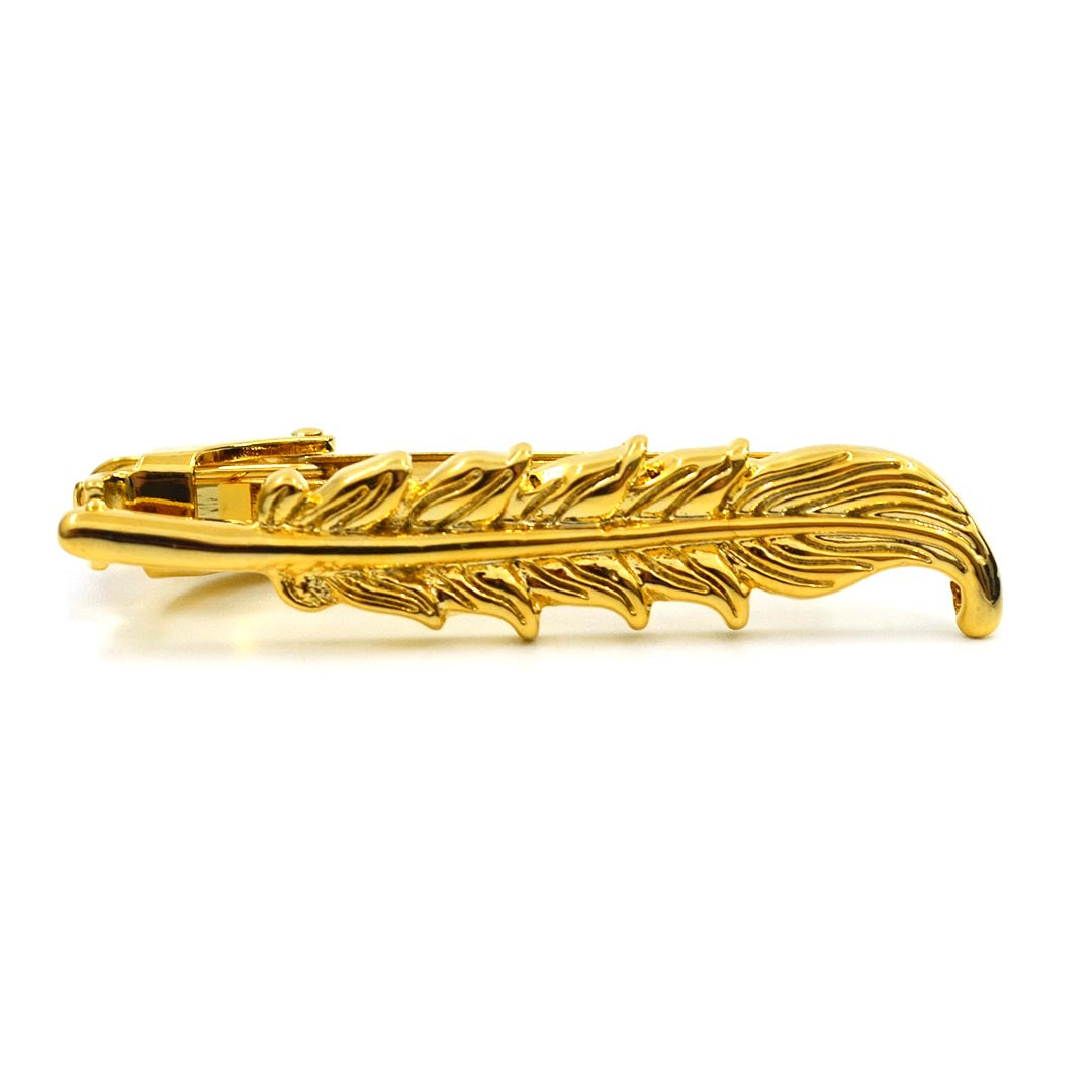 Feather Gold Tie Bar