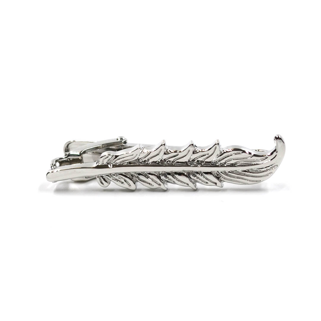 Feather Silver Tie Bar