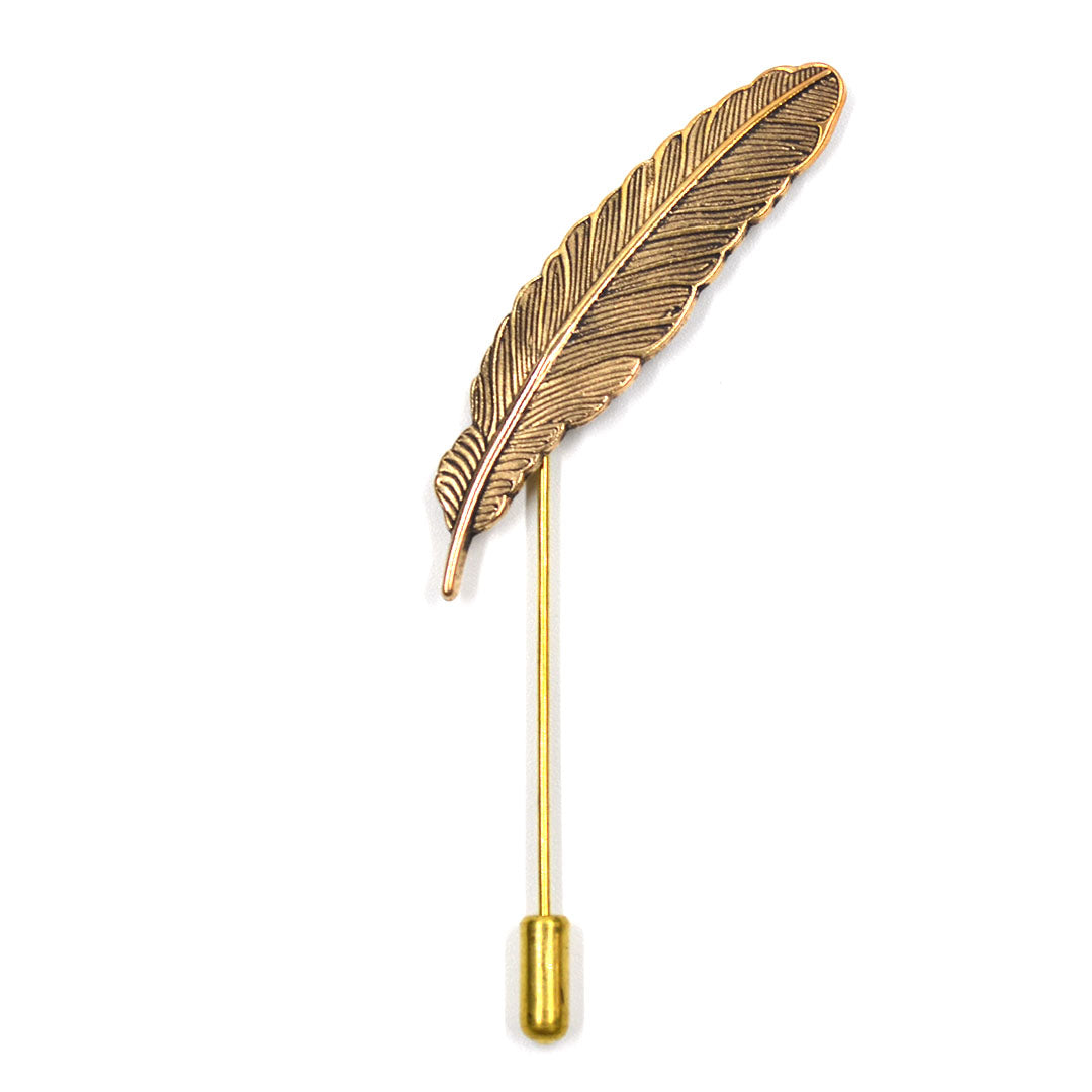 Lapel Pin - Bronze Feather