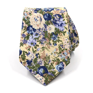 Floral Blue Star Tie