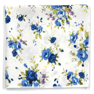 Floral Blueberry Pocket Square