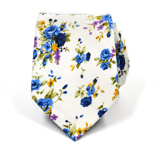 Floral Blueberry Tie