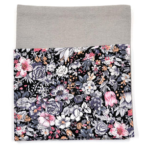 Floral Grey Pocket Square