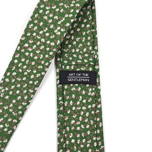 Floral Moss Blossoms Tie