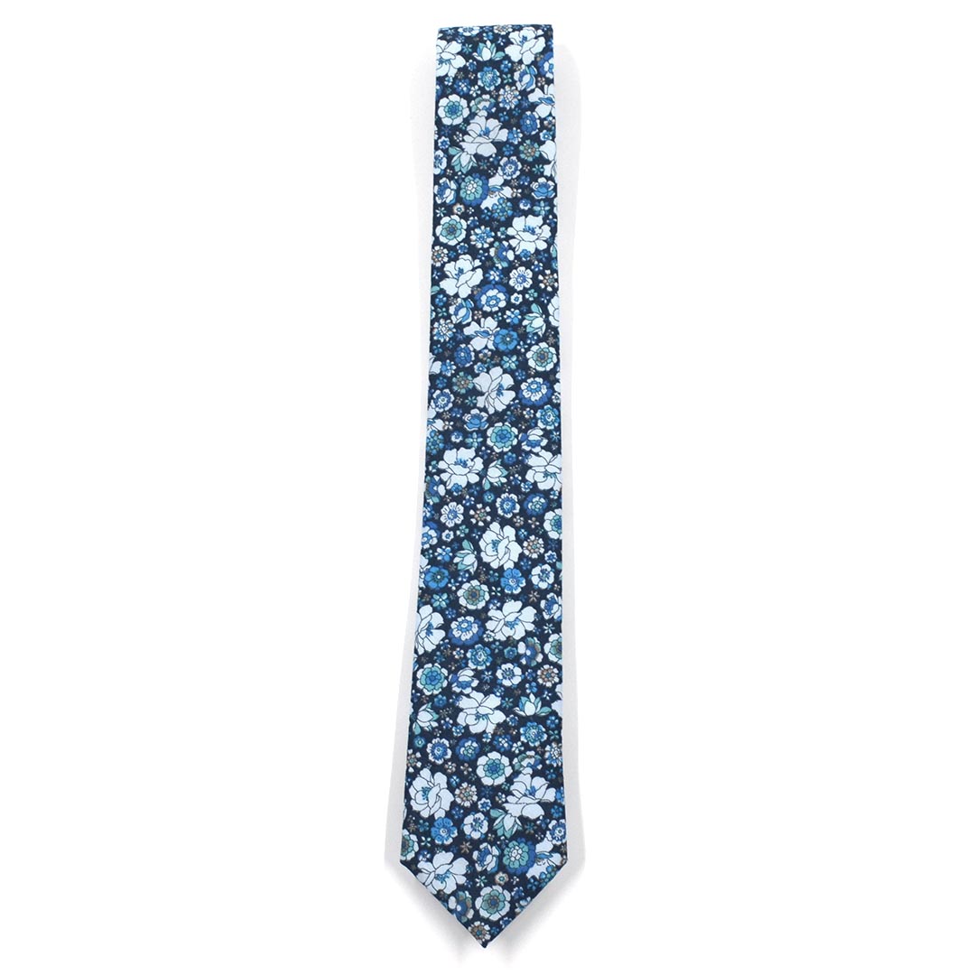 Floral Navy Blooms Tie