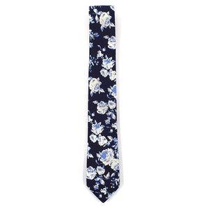 Floral Navy Buds Tie