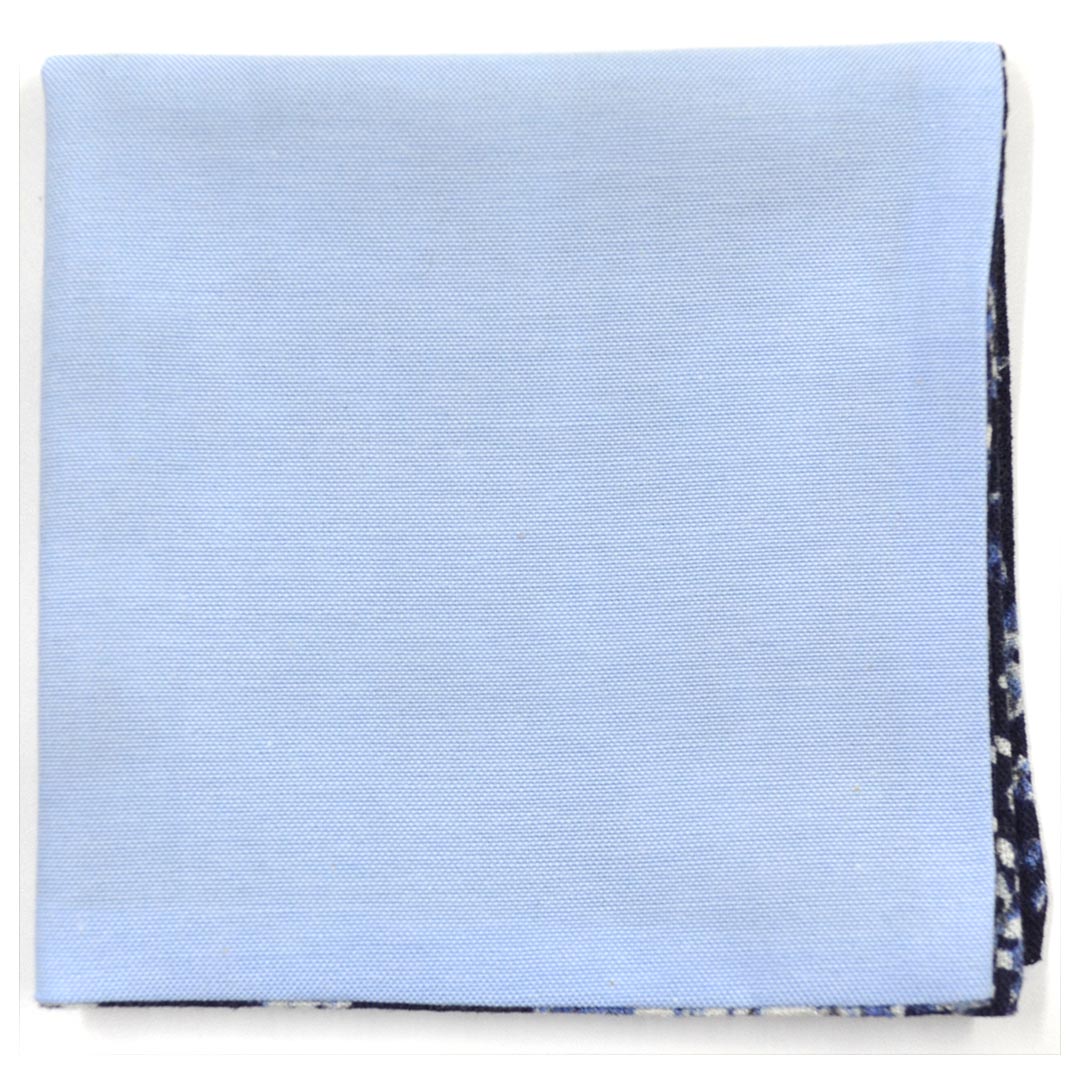 The Neve Light Blue Floral Pocket Square  Pocket Square Clothing - Pocket  Square Clothing