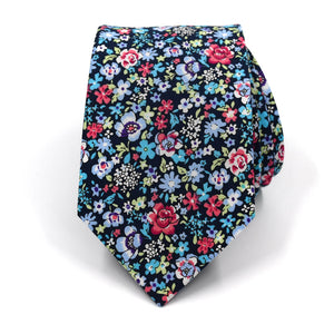 Floral Navy Tie