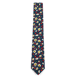 Floral Oxford Navy Tie