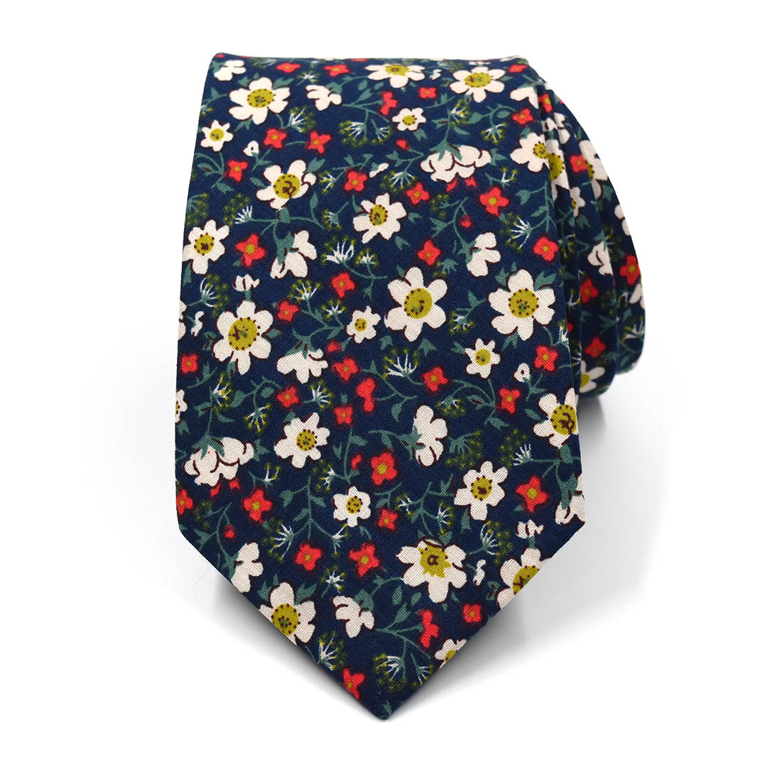 Floral Oxford Blooms Tie