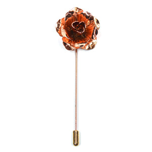 Lapel Pin - Floral Rose Gold