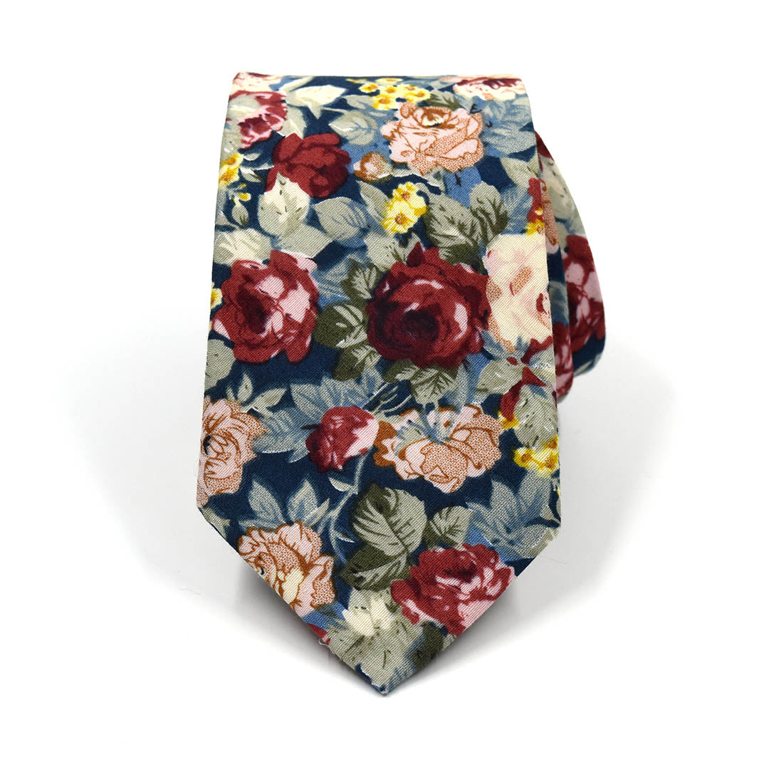 Floral Rose Meadow Tie