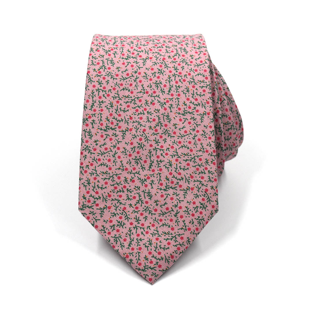 Floral Strawberry Field Tie