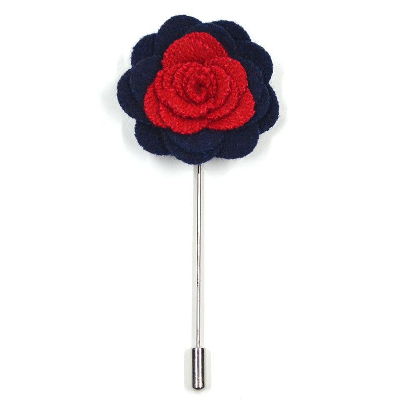 Lapel Pin - Floral Bittersweet Berry