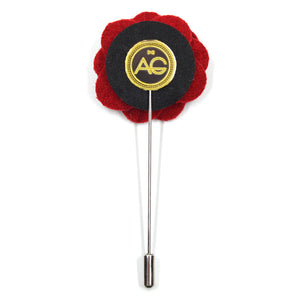 Lapel Pin - Floral Black Cherry