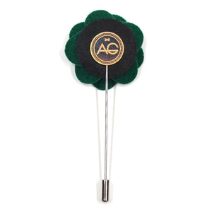 Lapel Pin - Floral Blueberry Juniper