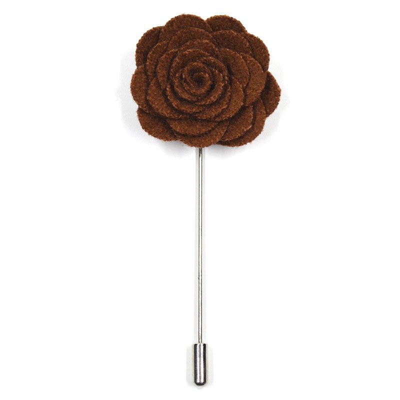 Lapel Pin - Floral Chocolate