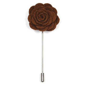 Lapel Pin - Floral Chocolate