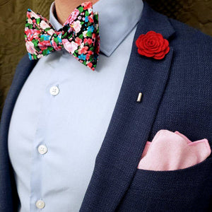 Cotton Candy Self Tie Bow Tie Set