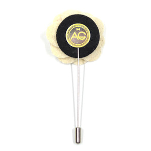 Lapel Pin - Floral Eggshell