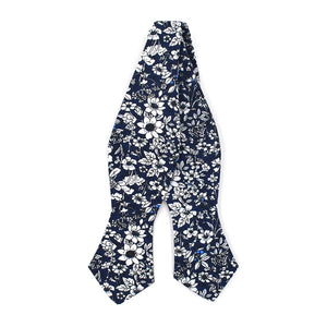 Floral Indigo Self Tie Bow Tie