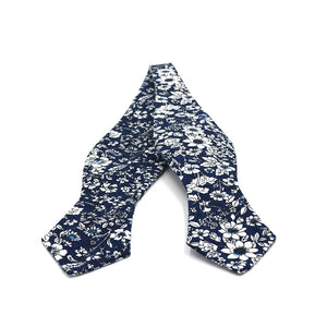 Floral Indigo Self Tie Bow Tie