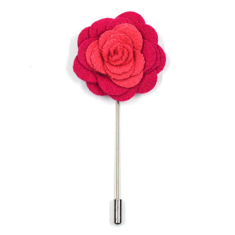 Lapel Pin - Floral Magenta Bubble Gum