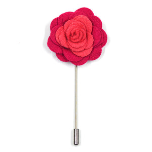 Lapel Pin - Floral Magenta Bubble Gum