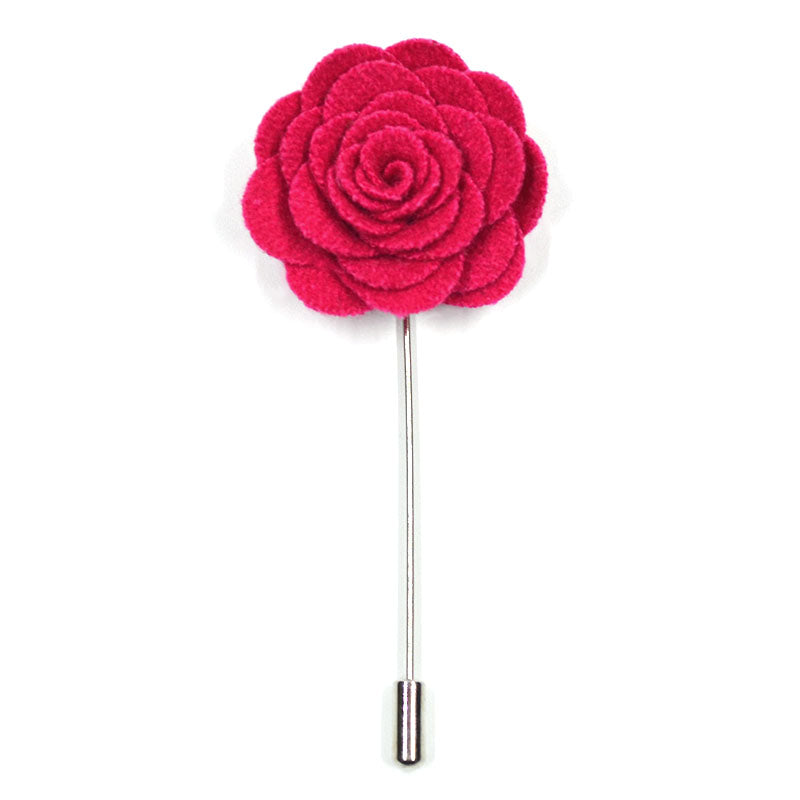 Lapel Pin - Floral Magenta