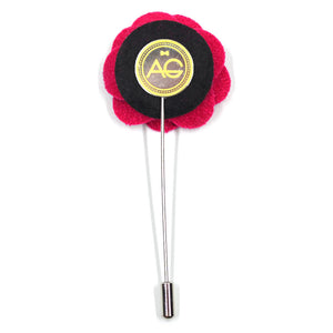Lapel Pin - Floral Magenta Bubble Gum